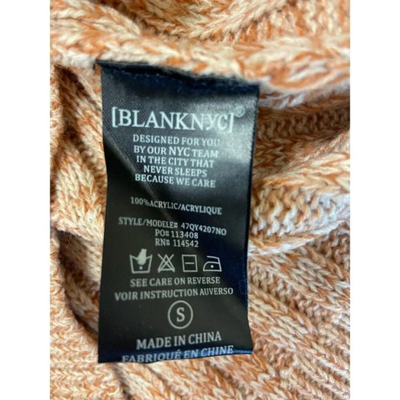 Blank NYC Women's‎ Heather Ribbed Crewneck Sweater In Toffee Size S NWT - Picture 6 of 9